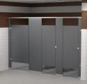 Toilet Partitions - Solid Plastic - Floor Mounted Overhead Brace Toilet Partitions - Solid Plastic - Floor Mounted Overhead Brace